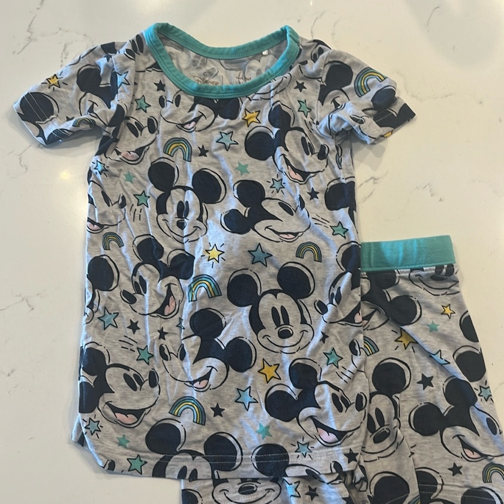 Gently worn Little Sleepies Mickey print short sleeve